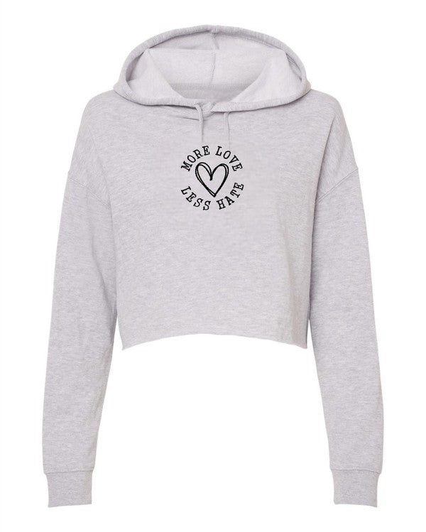 Essentials More Love Less Hate Cropped Hoodie