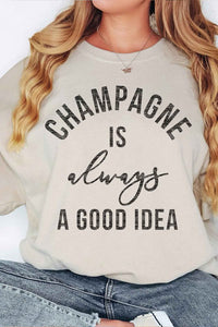 Champagne is Always an Idea Oversized Sweatshirt