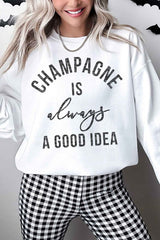 Champagne is Always an Idea Oversized Sweatshirt
