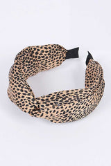 Animal Printed Top Knot Headband Set 3pcs Set