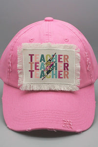 Teacher Gifts Teacher Sunflower Bolt Patch Hat