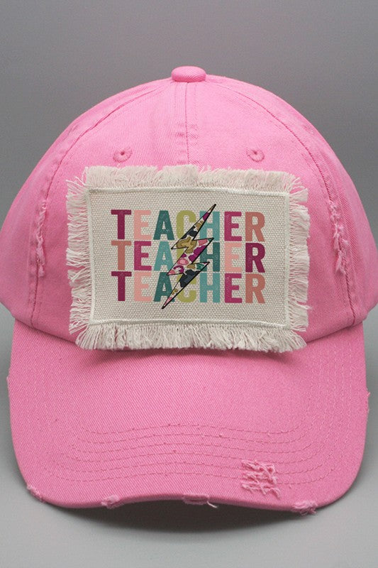 Teacher Gifts Teacher Sunflower Bolt Patch Hat