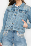 EMBELLISHED CLASSIC DENIM JACKET