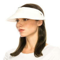 Straw Visor With Stretch Tie