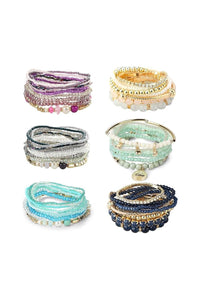 Bohemian Stackable Bead Bracelet Set