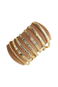 14k Gold Plated Stackable Bangle Set