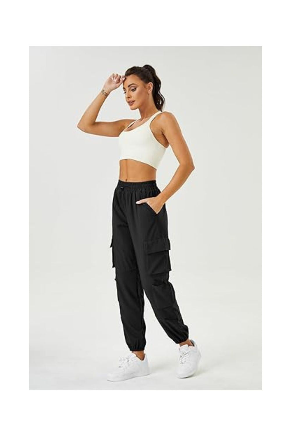 Women's Parachute Cargo Pants Quick-Dry Hiking Joggers