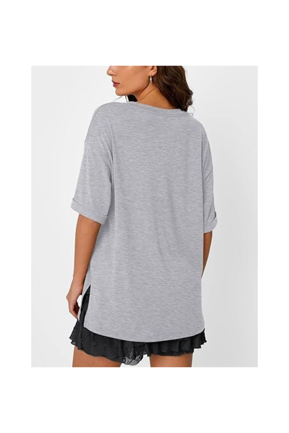 Trendy Women's Oversized V-Neck Workout Plus Size T-shirts