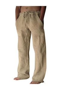 Trendy Men's Cotton Linen Casual Loose Fit Pants