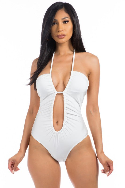 One Piece Open Cut Bathing Suit