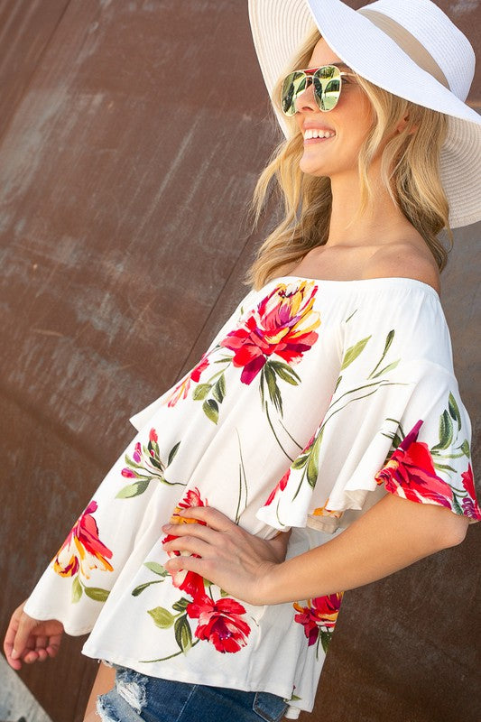 Floral Off Shoulder Top