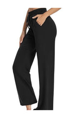 Trendy Women's Wide Leg High Waisted Lounge Pants