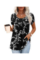 Trendy Women's Summer Tunic Tops Casual Dressy Blouse