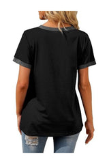 Trendy Women's V-Neck Short Sleeve Casual Tops