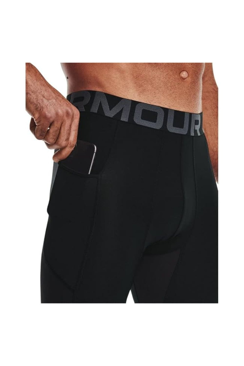 Trendy Men's HeatGear Three-Quarter Compression Workout Leggings