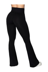Trendy  High-Waisted Flare Crossover Tummy Control Leggings