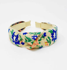 French Floral Embroidered Headband