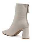 Dimri Square Toe Microfiber Ankle Boots