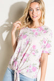 Floral Print Triblend Top