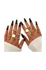 12PCS Gold Stackable Rings Set for Women