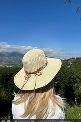 Floppy Straw Sun Hat WIth Strap