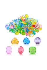 100Pcs Gem Rings for Kids Party
