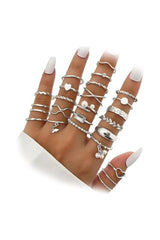 51 Pcs Gold Knuckle Rings Set
