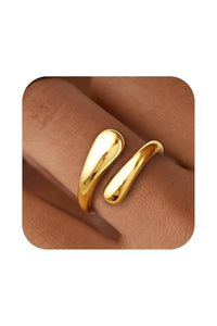 Non-Tarnish Gold Chunky Statement Rings