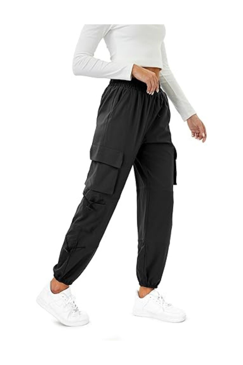 Women's Parachute Cargo Pants Quick-Dry Hiking Joggers