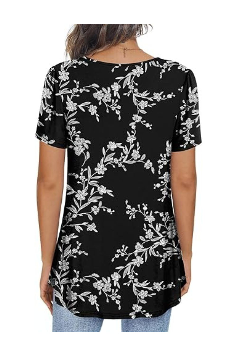 Trendy Women's Summer Tunic Tops Casual Dressy Blouse