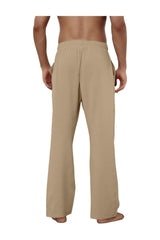 Trendy Men's Cotton Linen Casual Loose Fit Pants