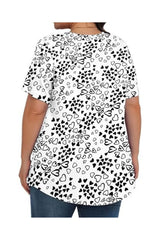 Women's Plus Size Casual Tunic Crew Neck Blouse
