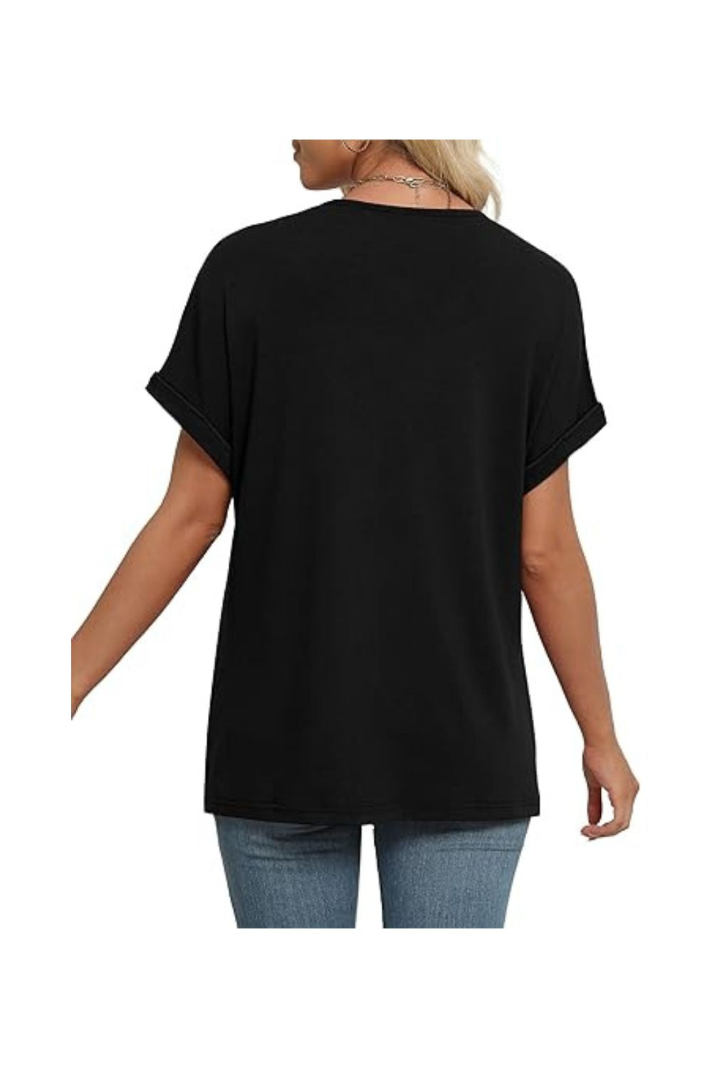 Trendy Women's Summer V-Neck Dolman Sleeve Tops 2025