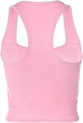 Women's Letter Rhinestone Racerback Neck Sleeveless