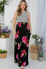 Floral Mix Tank Maxi Dress