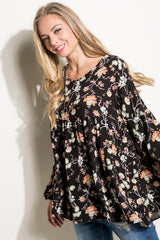 Floral Woven Baby Doll Top