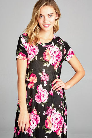 Floral Swing Casual Maxi Dress 