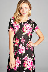 Floral Swing Casual Maxi Dress 