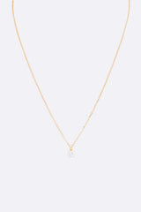 5mm Cubic Zirconia Pendant Necklace