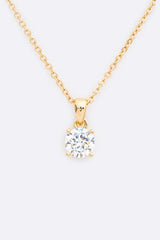 5mm Cubic Zirconia Pendant Necklace