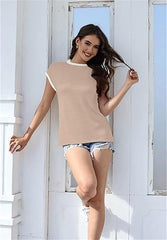le lis Clothing Sleeve Knit Sweater Tops Sleeveless
