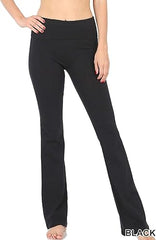 Women Cotton Flare Leg Pants Zenana