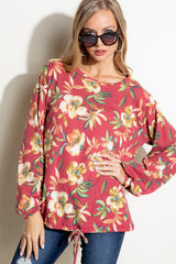 Floral Thermal Top