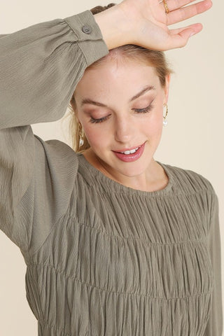Dressed Up Ruched Midi Dress 