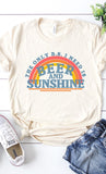 Beer And Sunshine Rainbow Graphic Tee
