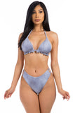 Denim Two Piece Bikini Set