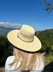 Straw Braided Flat Top Fashion Hat
