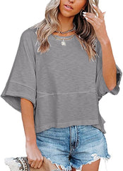Zenana Women Loose Fit Half Sleeve T-Shirts