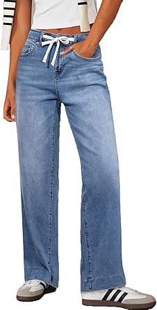 Zenana Women High Waisted Baggy Denim Jeans