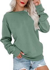 Zenana Womens Pullover Sleeve Relaxed Sweatshirt